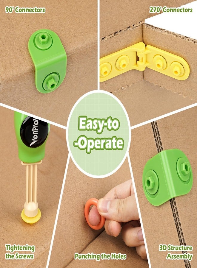 Vanplay Cardboard Cutter for Kids - Cardboard Tools for Kids, Cardboard Cutting Tool Set with Fold-Roller & Gloves, STEM Educational Construction Toys Gift for 5-9 Year Old Boys Girls - Image 4